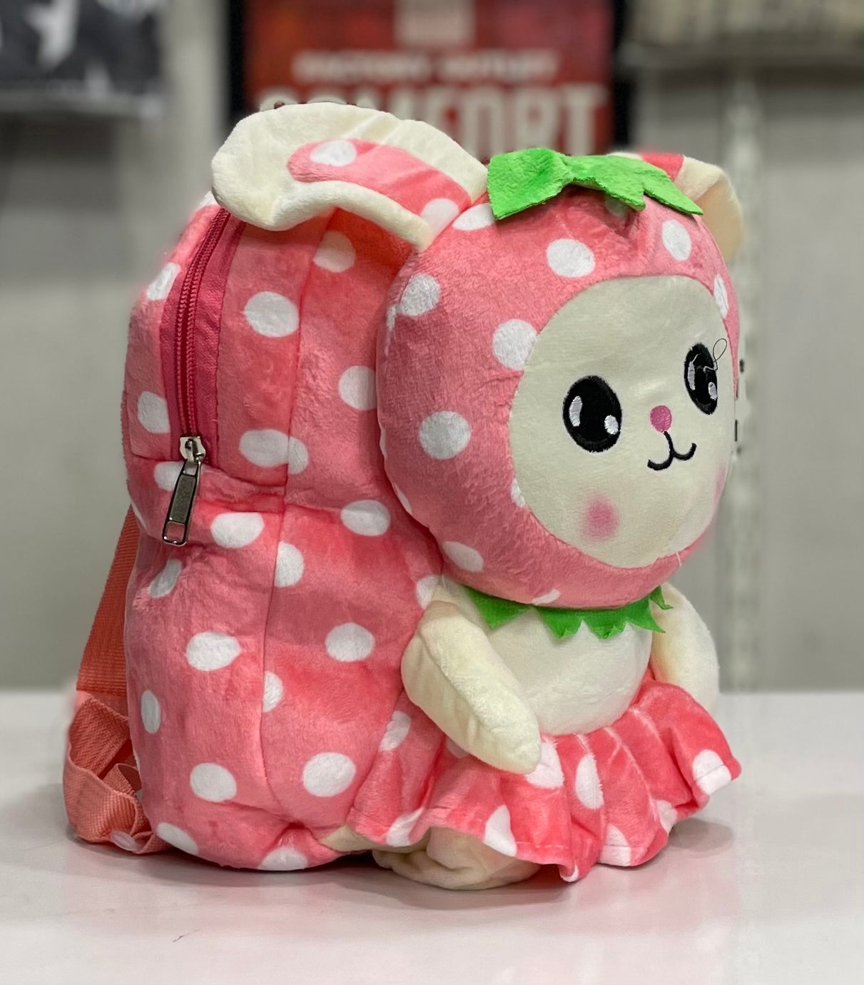 Baby Stuffed Toy School Bag - Pink Doll