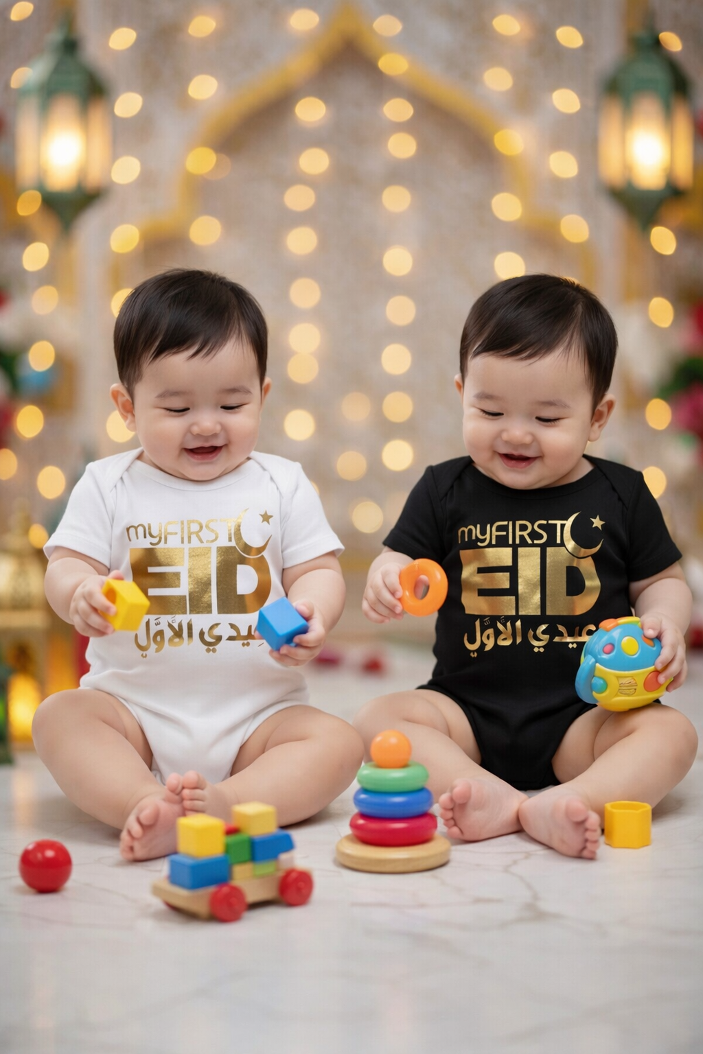 My First Eid Baby Romper - High Quality Digital Printing Bodysuit
