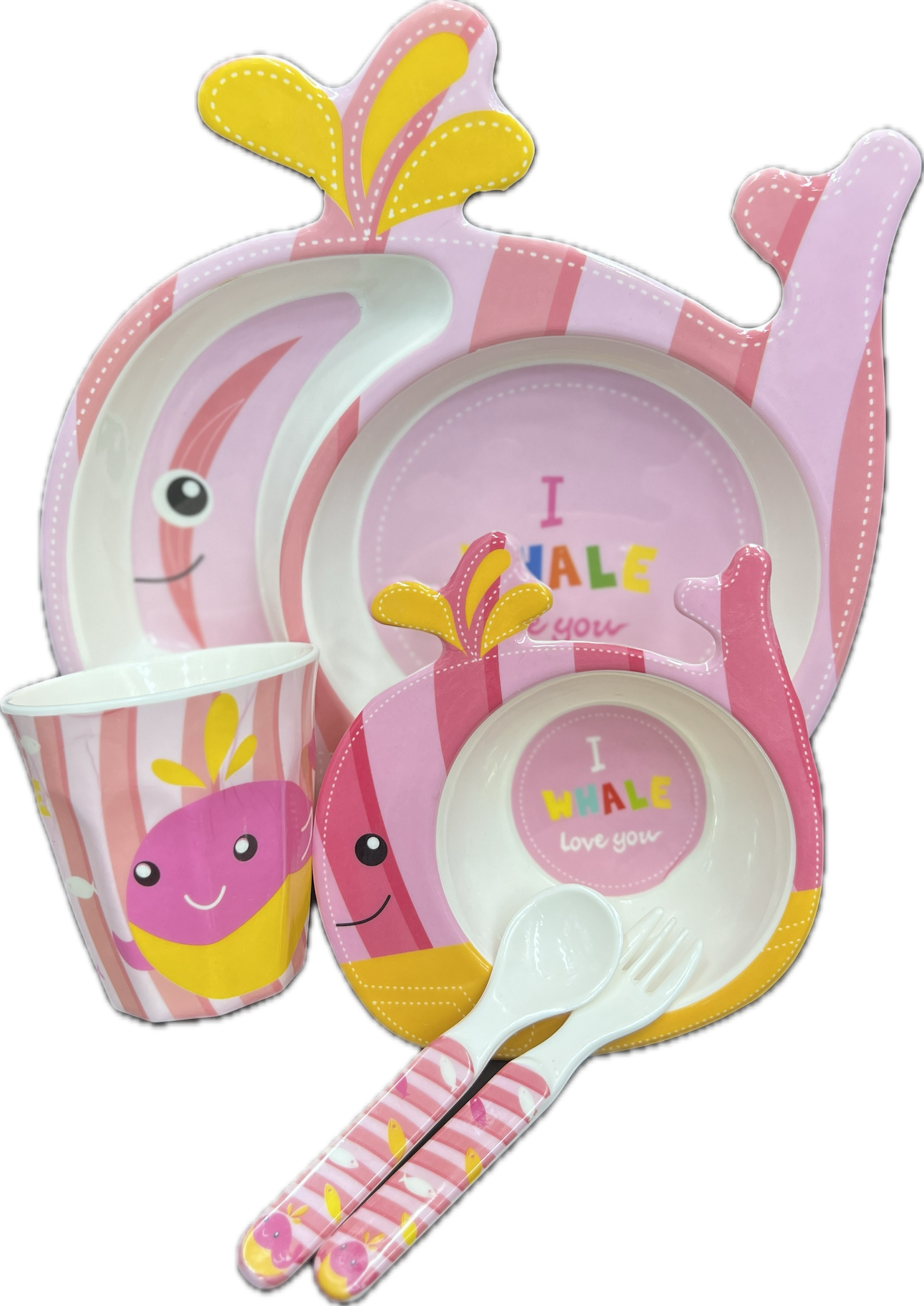 5pcs Imported Whale Kids Cutlery Set