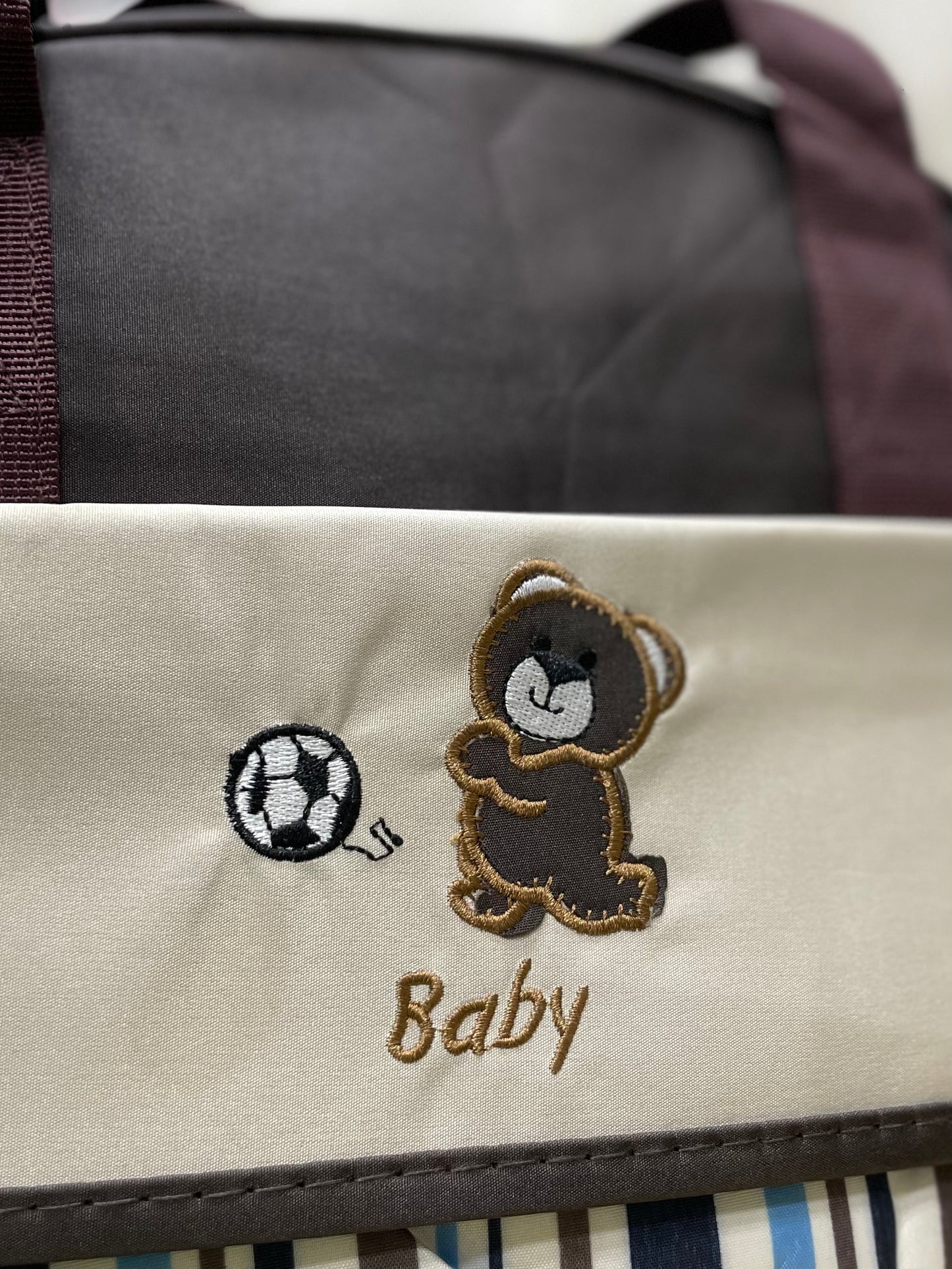 Imported Waterproof 5 Pcs Mommy Diaper Bag Set - Bear