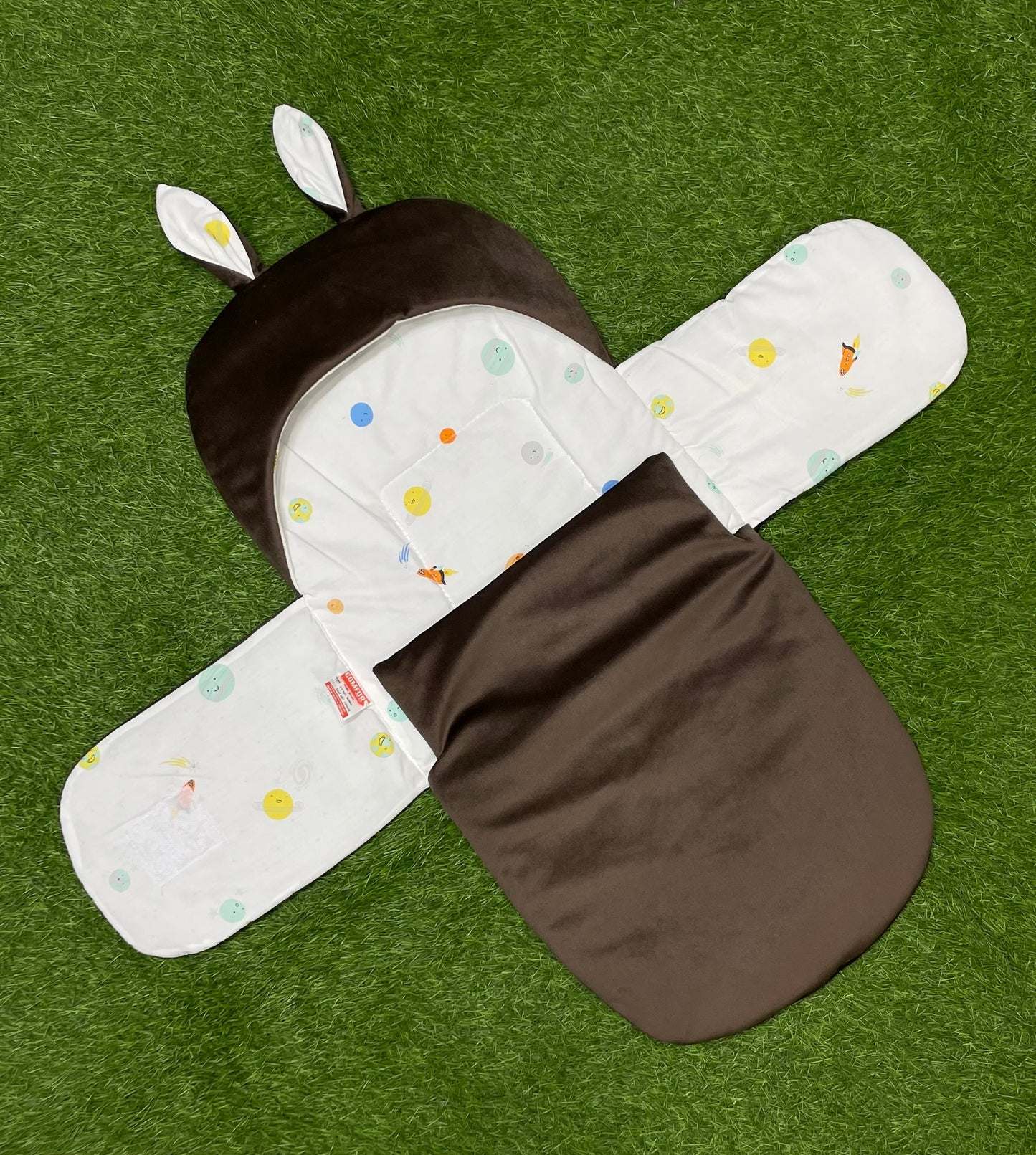 Plush Velvet - Baby Swaddle Wrap - Brown