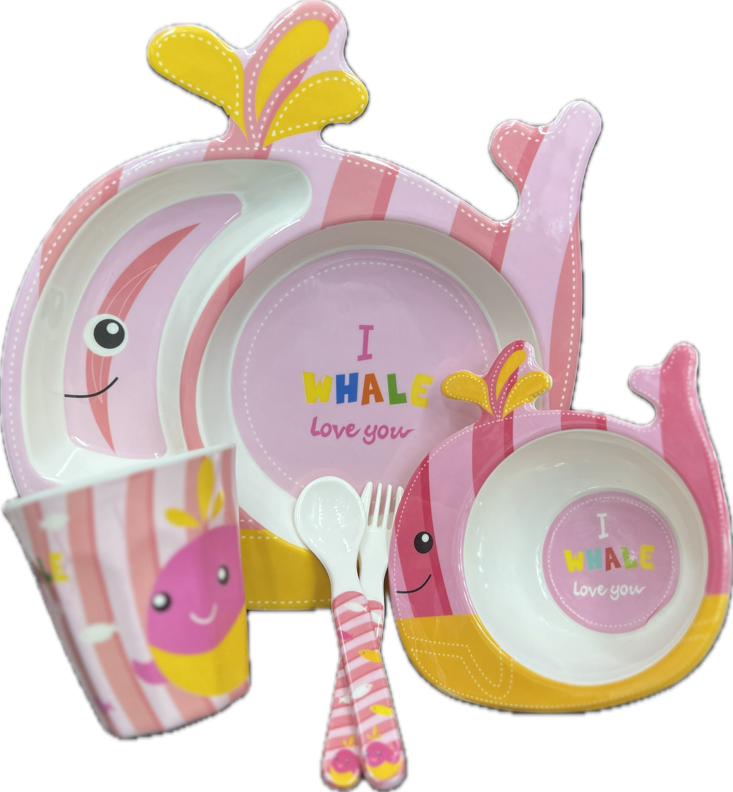 5pcs Imported Whale Kids Cutlery Set