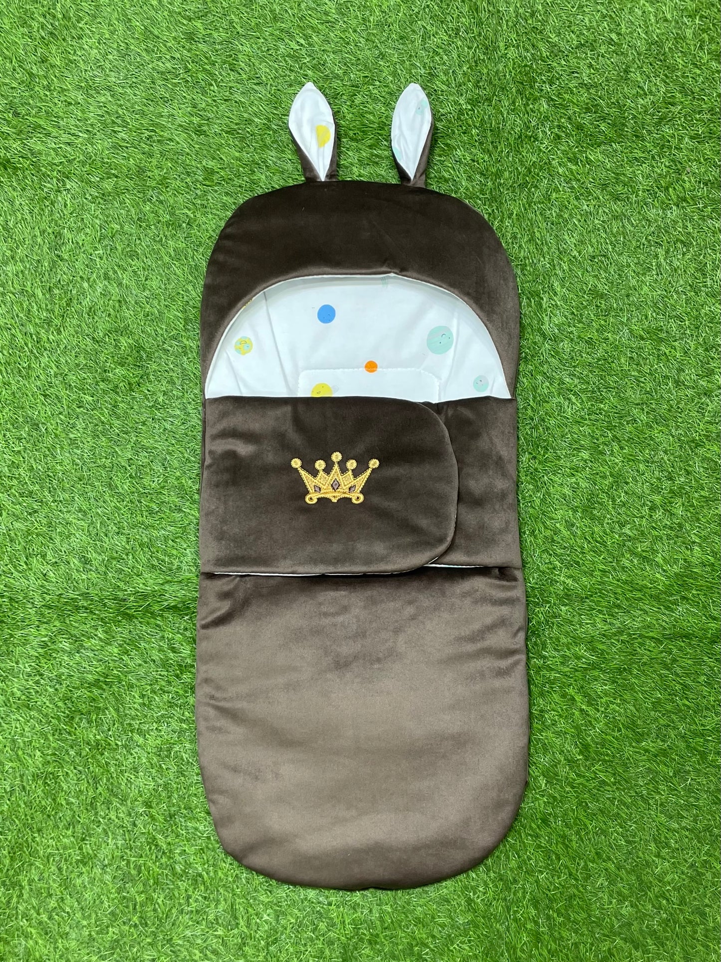 Plush Velvet - Baby Swaddle Wrap - Brown