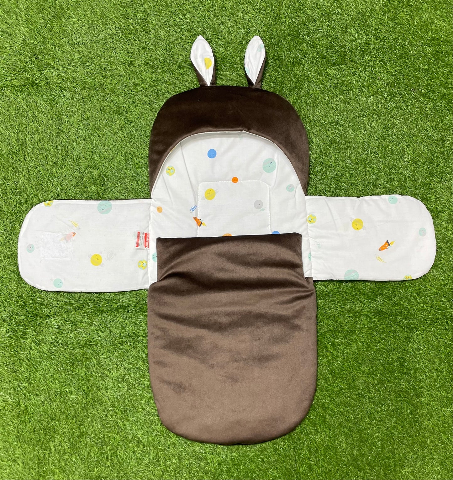 Plush Velvet - Baby Swaddle Wrap - Brown