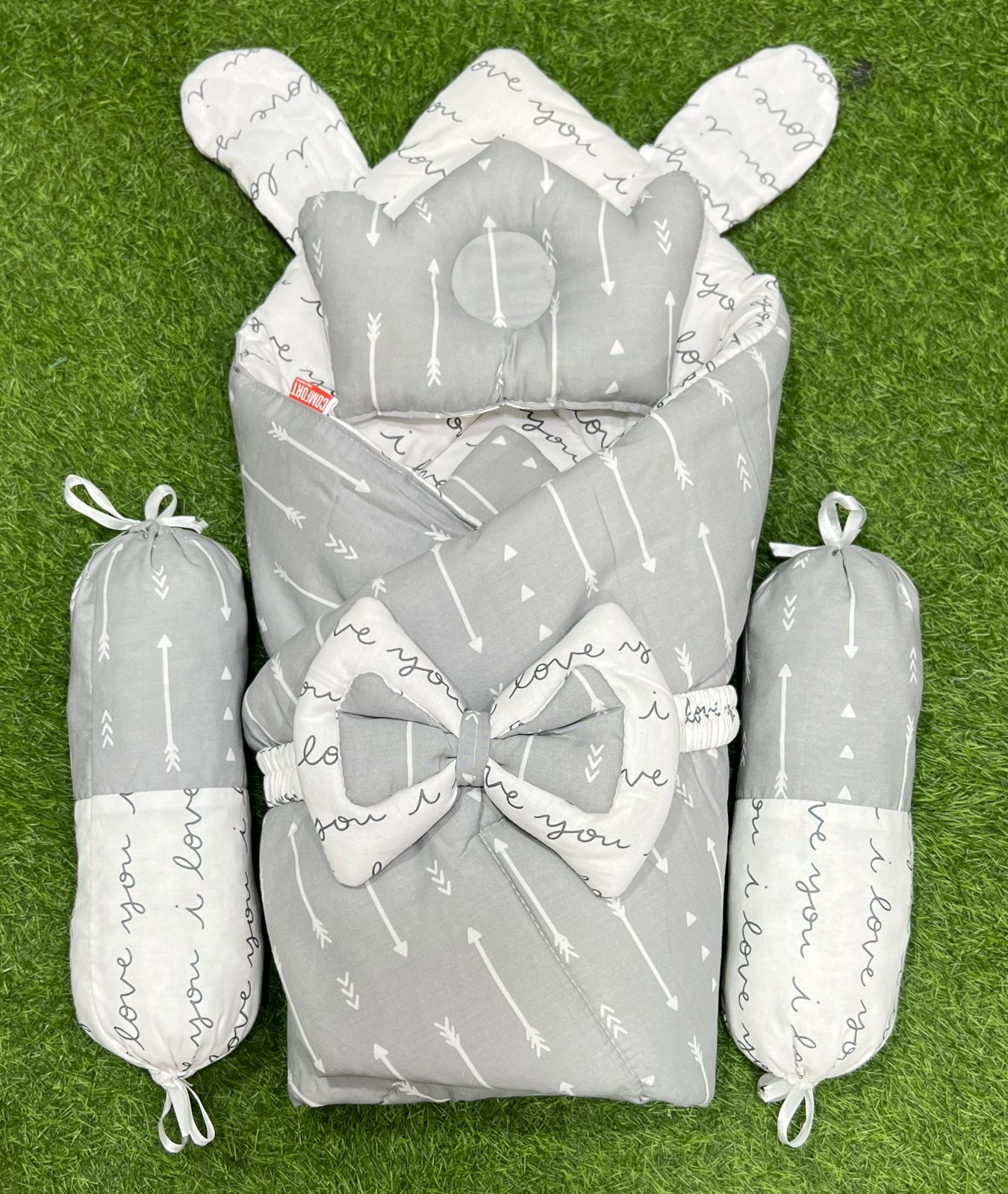 5pcs 2in1 Carry Nest Plus Comforter (Grey)