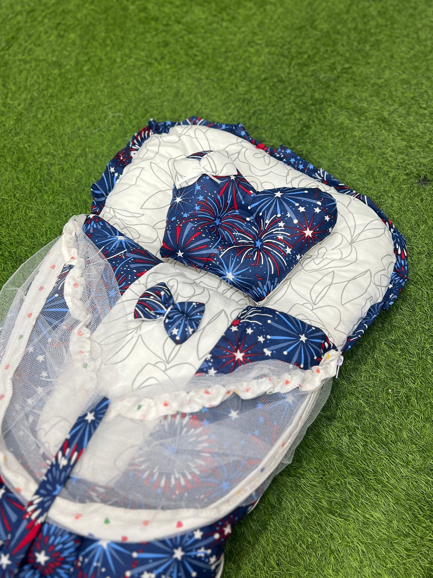 Export Quality Carry Nest With Mosquito Net / Sleeping Bag (Blue Galaxy)