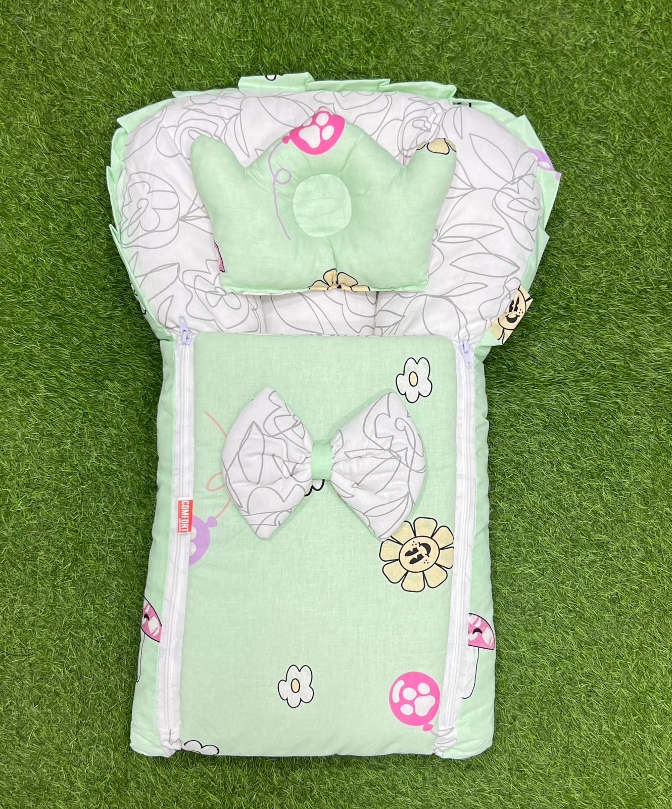 Butterfly Bow Carry Nest (Green Floral)