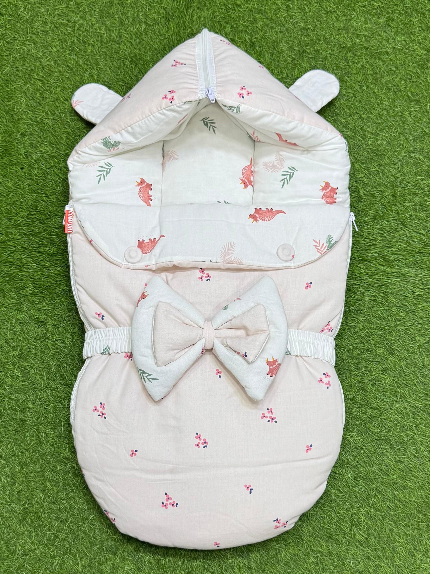 Double Bow Carry Nest (Pink Flower)
