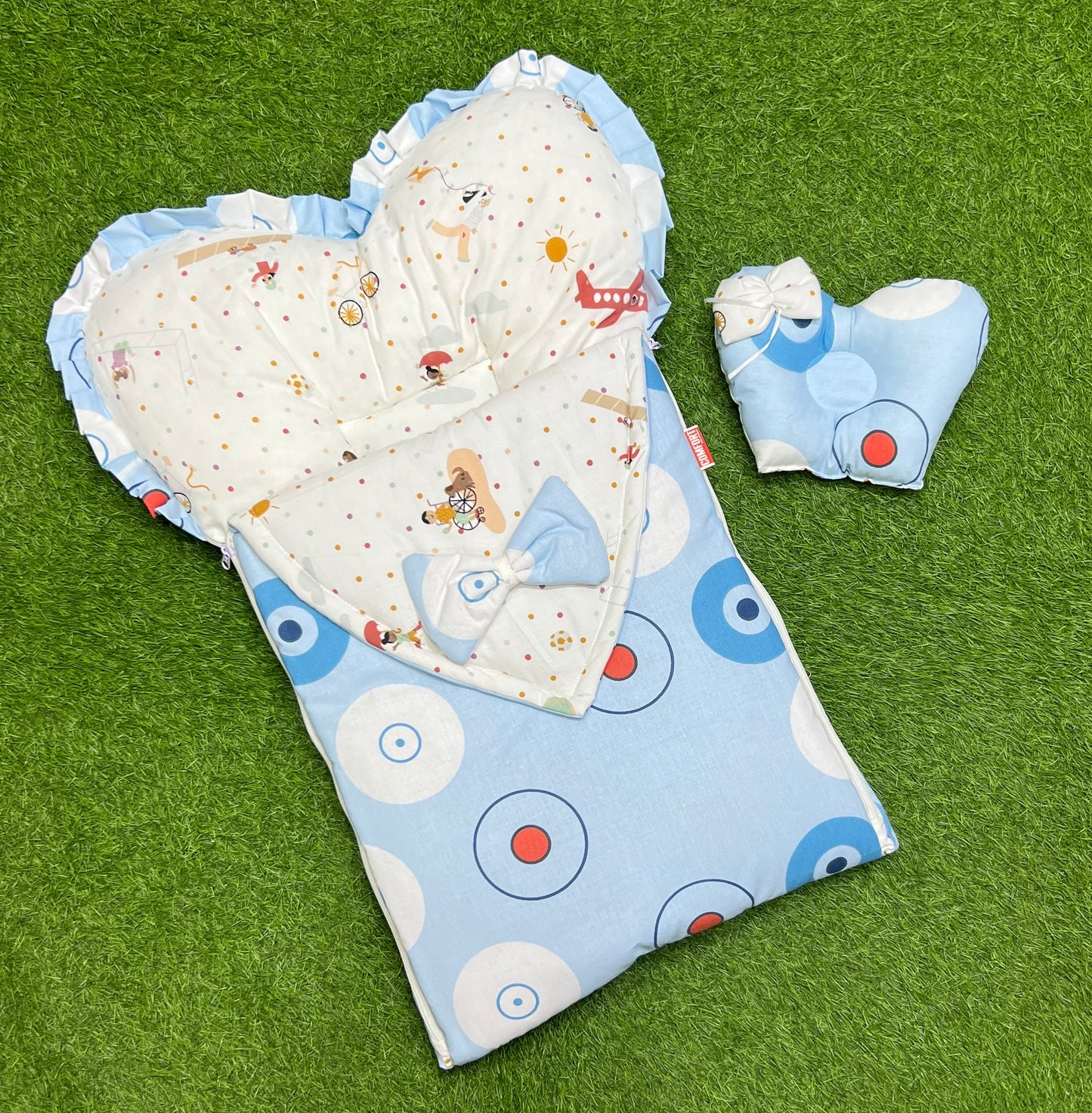 Heart Shaped Style Fancy Carry Nest - Sky Blue