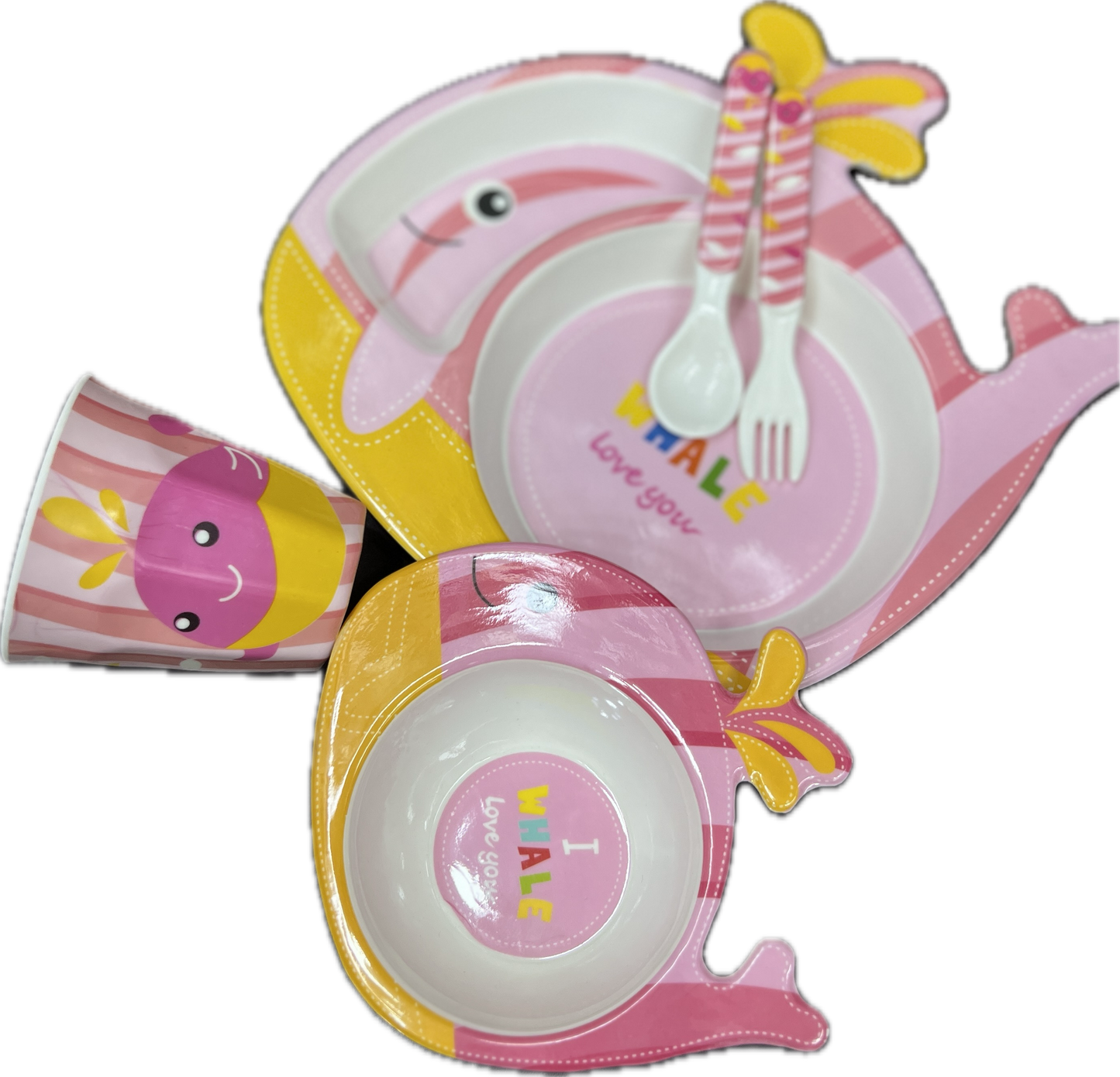 5pcs Imported Whale Kids Cutlery Set