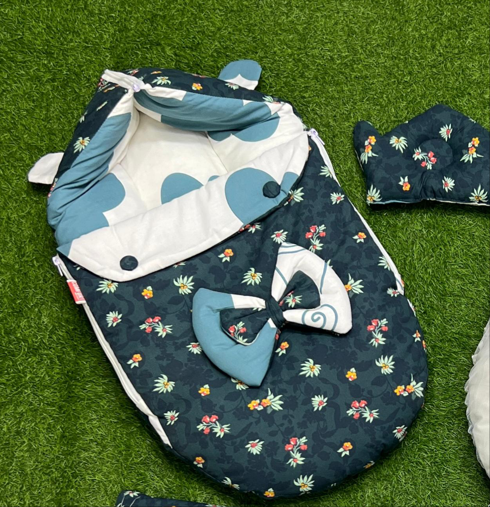 7pcs Fancy & Stylish Baby Bedding Set -- Army Green