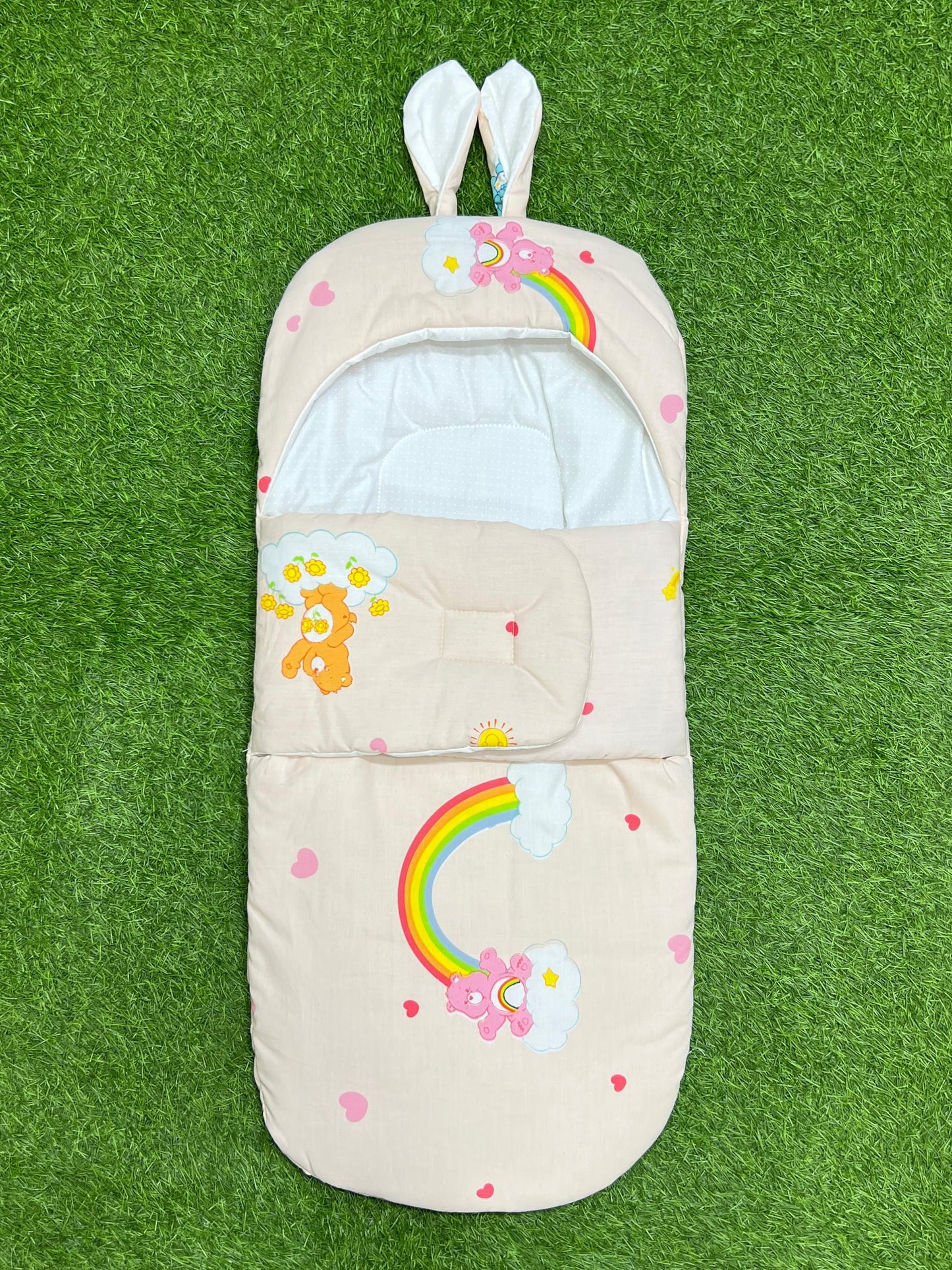Rabbit Swaddle Cotton (Peach Rainbow)