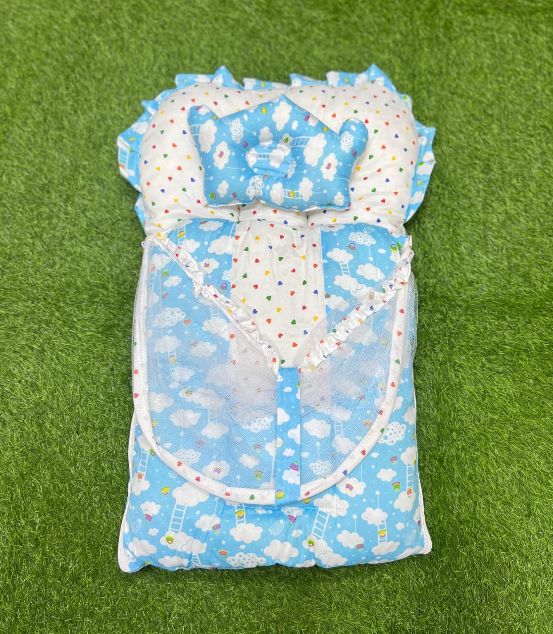 Carry Nest with mosquito Net/Sleeping Bag ( Blue )