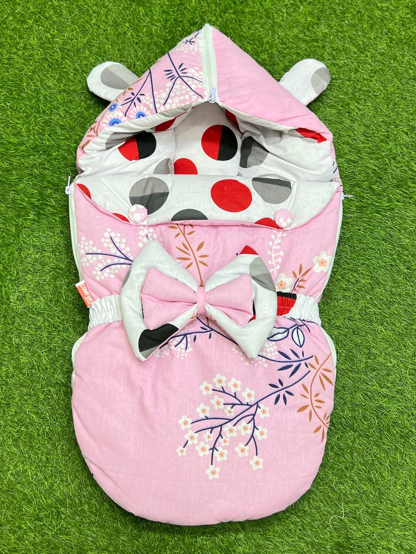 Double Bow Carry Nest (Pink Flower)