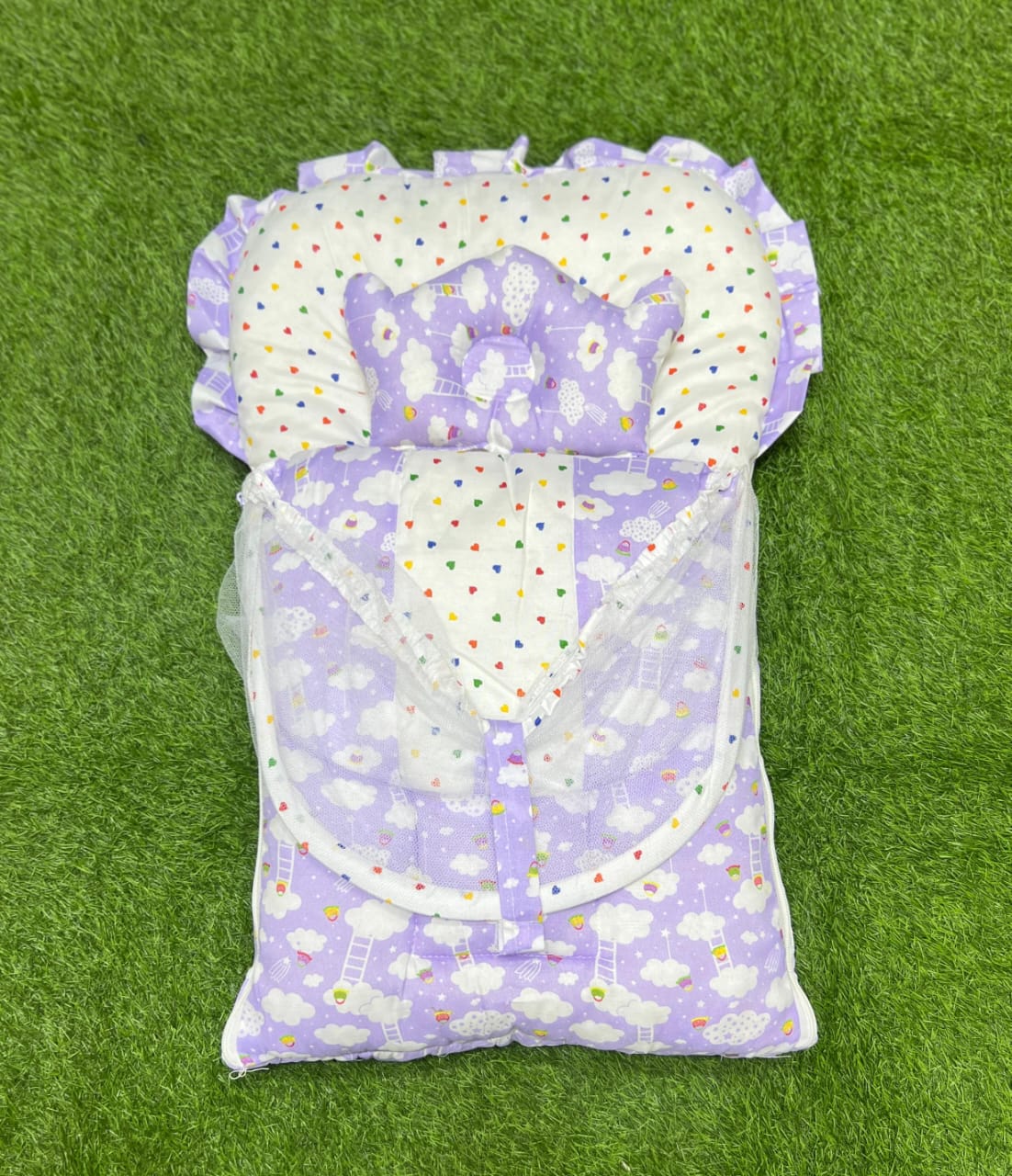 Carry Nest with mosquito Net/Sleeping Bag ( Purple )