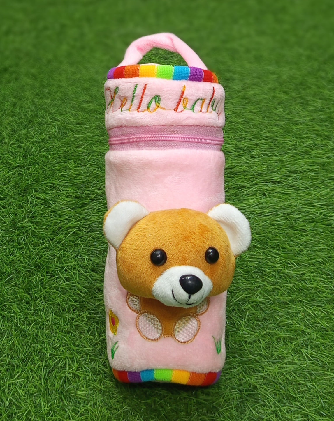 Character Feeder Cover For Baby Feeding Bottle soft Plush Pouch Cover