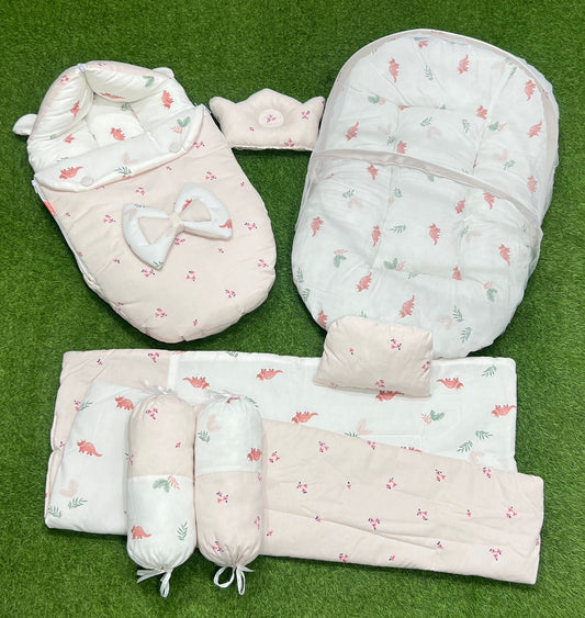 7pcs Fancy And Stylish Baby Bedding Set - - Pink