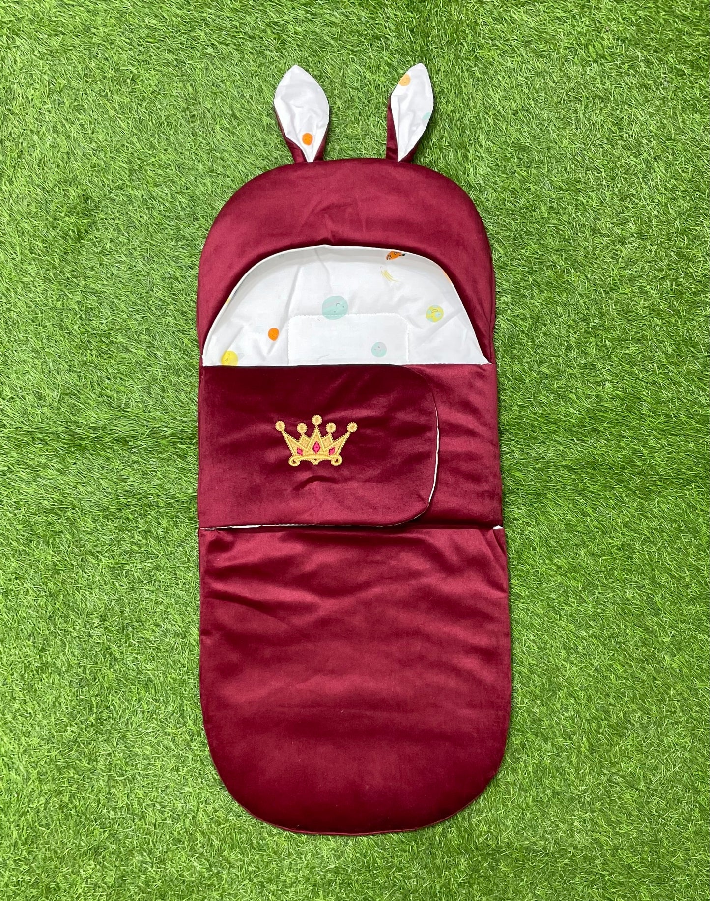 Plush Velvet - Baby Swaddle Wrap - Maroon