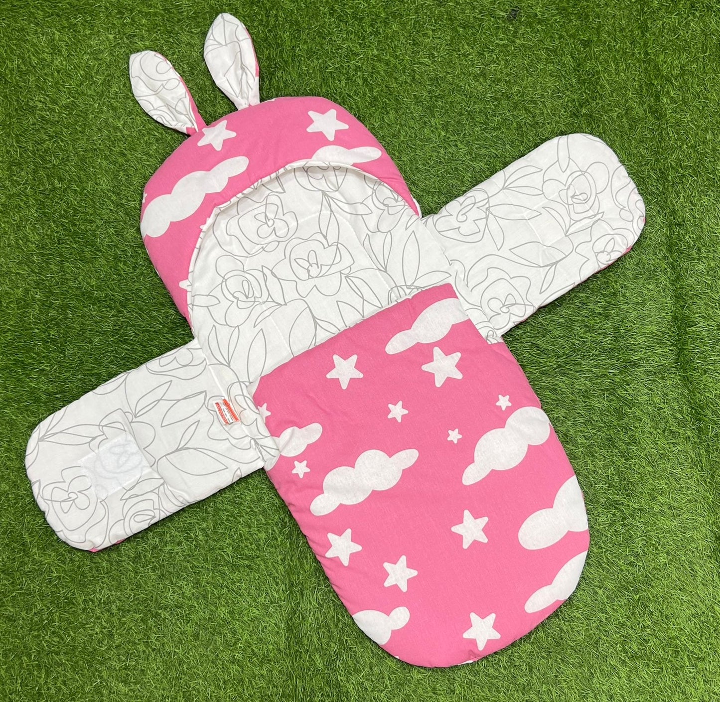 Rabbit Swaddle Cotton (pink cloud)