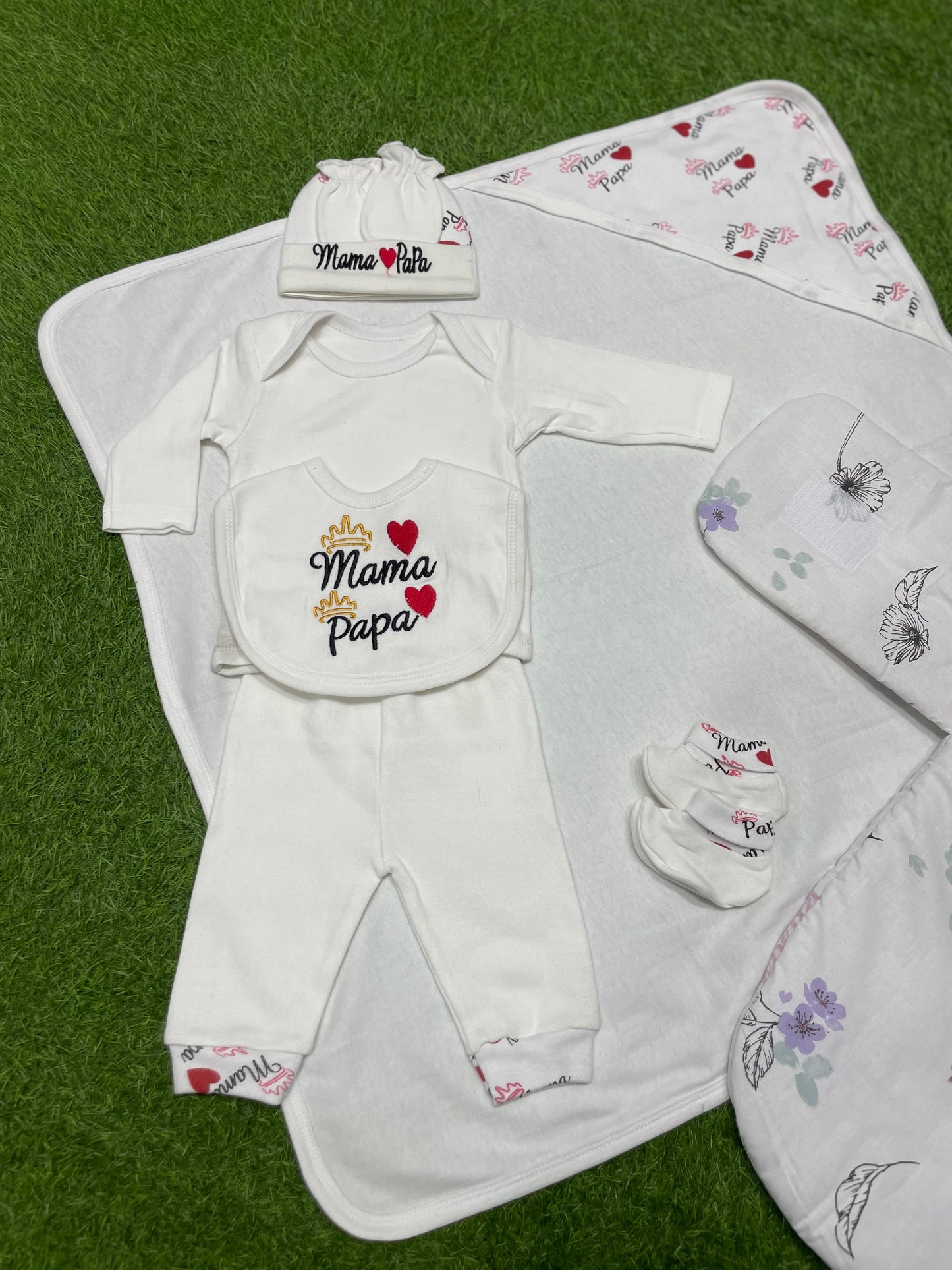 9pcs “HEAVENLYBUNDLE” the ultimate newborn comfort collection