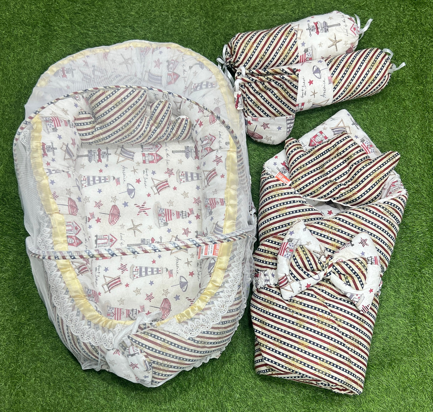 9pcs Baby Snuggle Bed Set - - (Desert Stars)