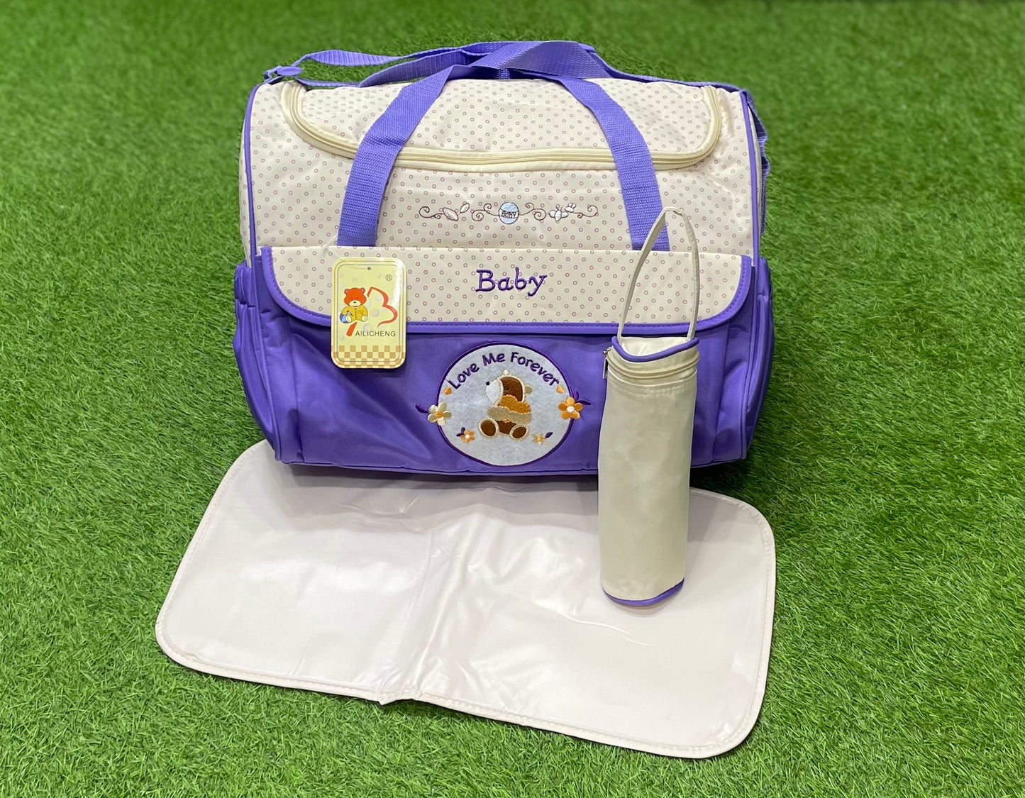 Imported Newborn 3pcs Large Maternity Bag Set - Purple