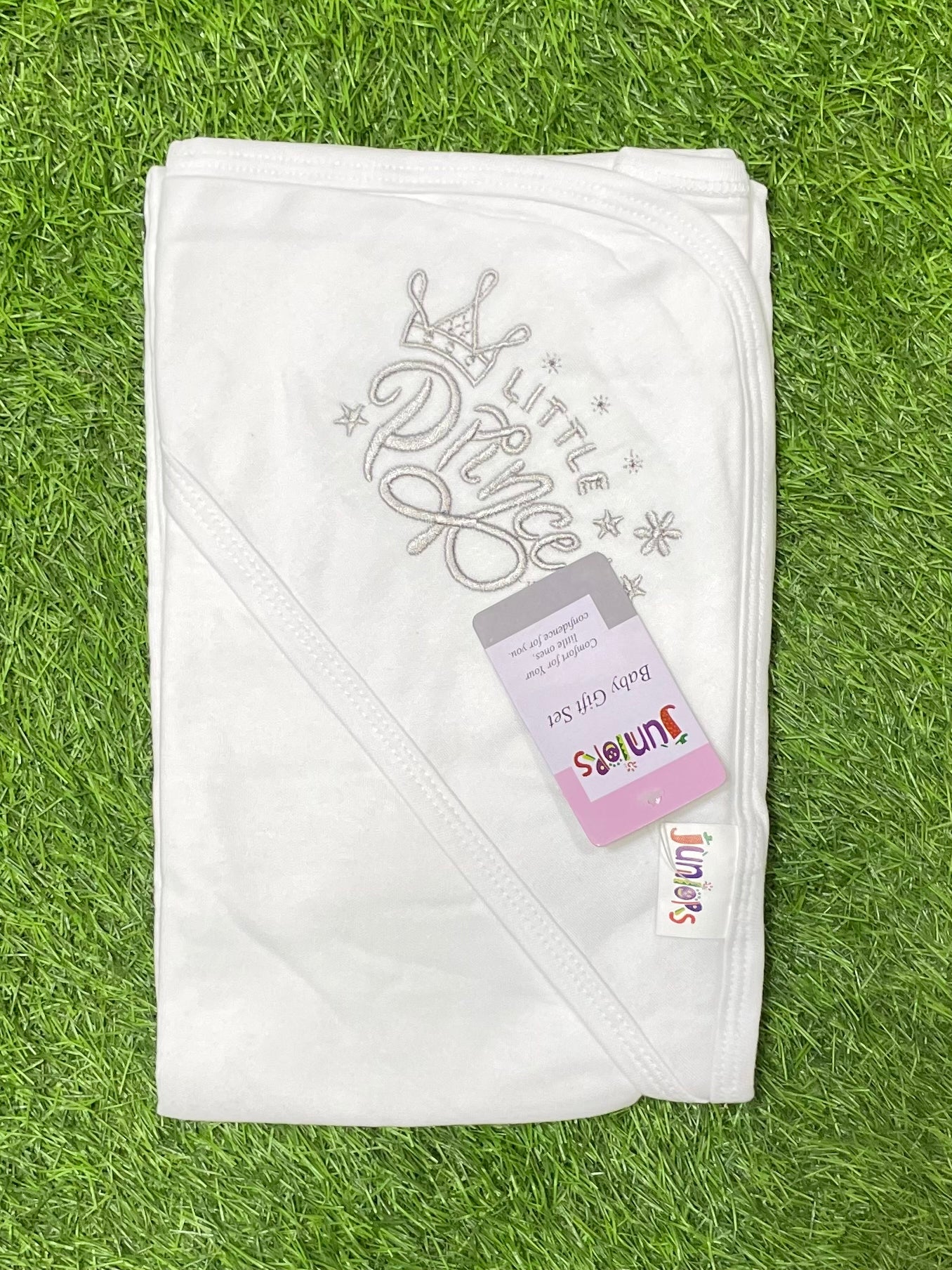 Embroided Wrapping Sheet (grey crown)