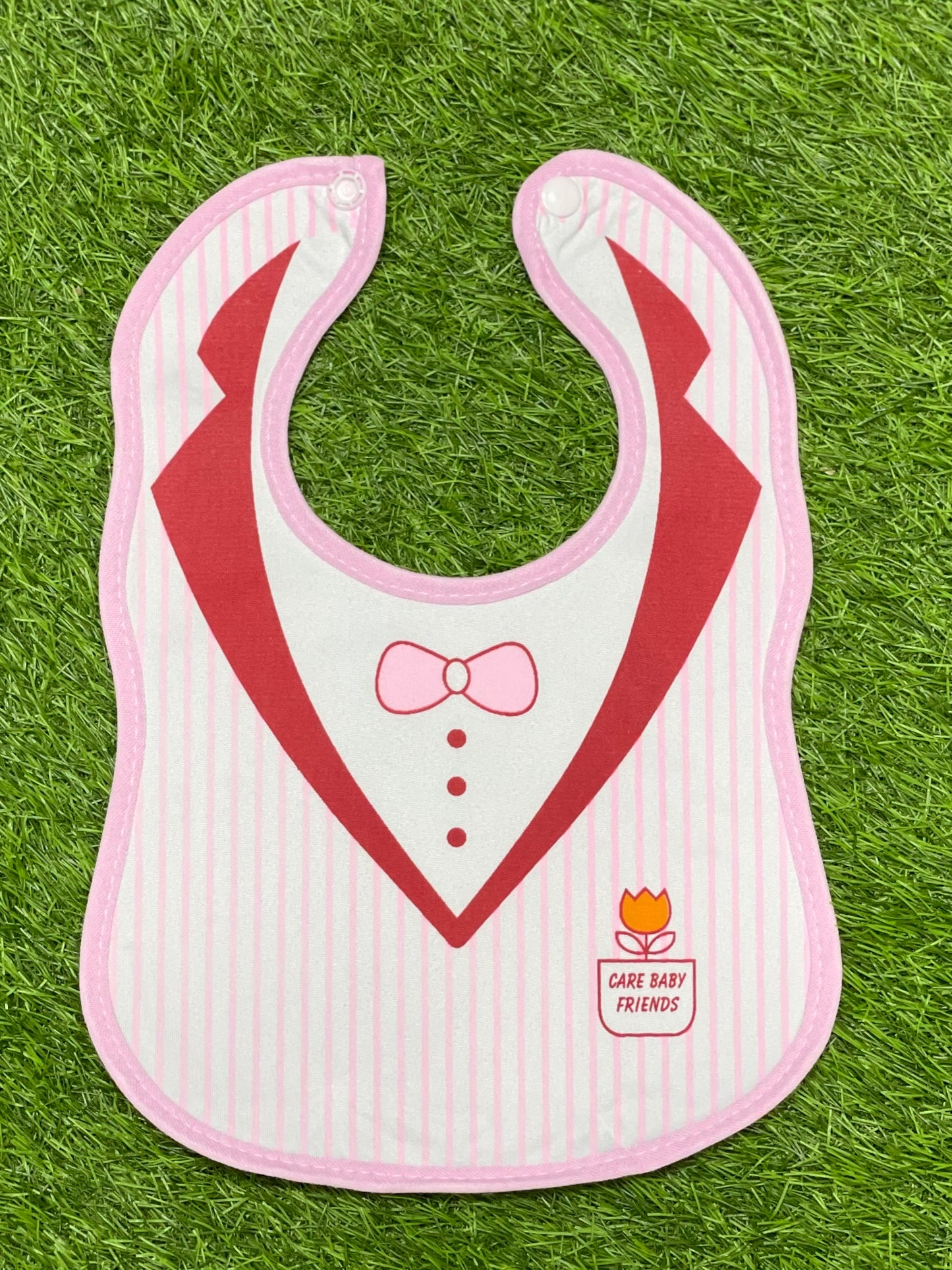 Baby Lollipop Printed Bib - Red