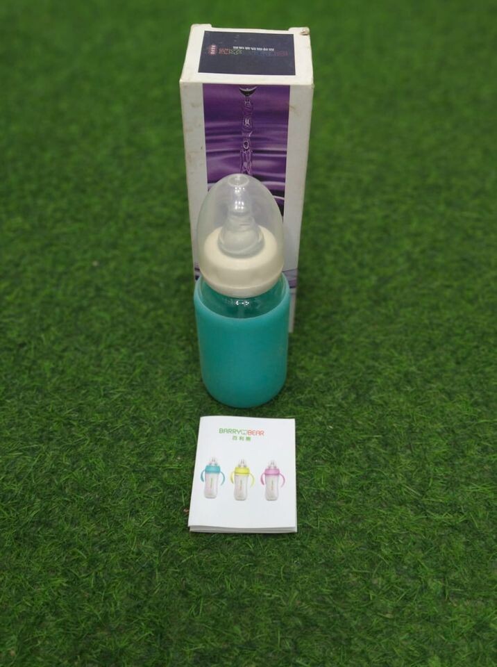 Baby Glass Feeding Bottle - With Safety Silicone Cover