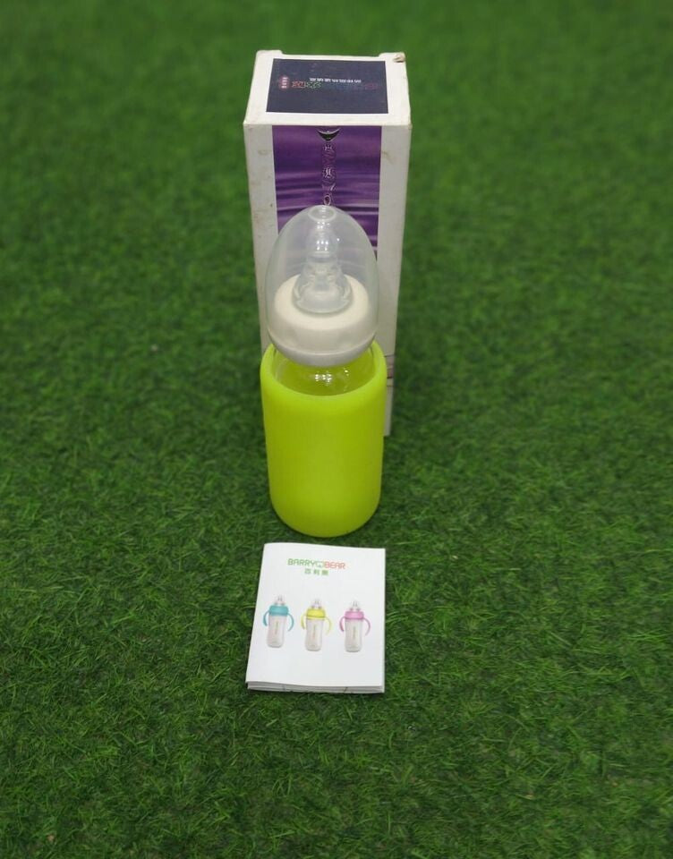 Baby Glass Feeding Bottle - With Safety Silicone Cover