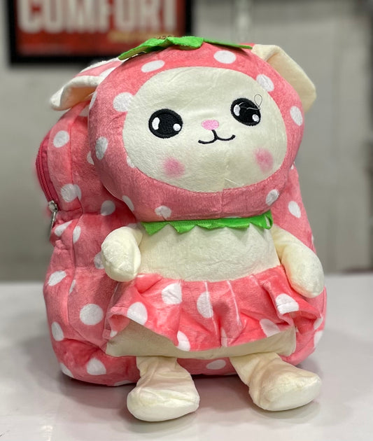 Baby Stuffed Toy School Bag - Pink Doll