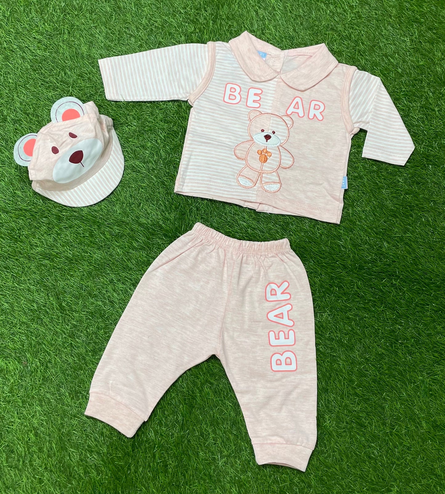 Bear Style Newborn Suit (peachy pink)