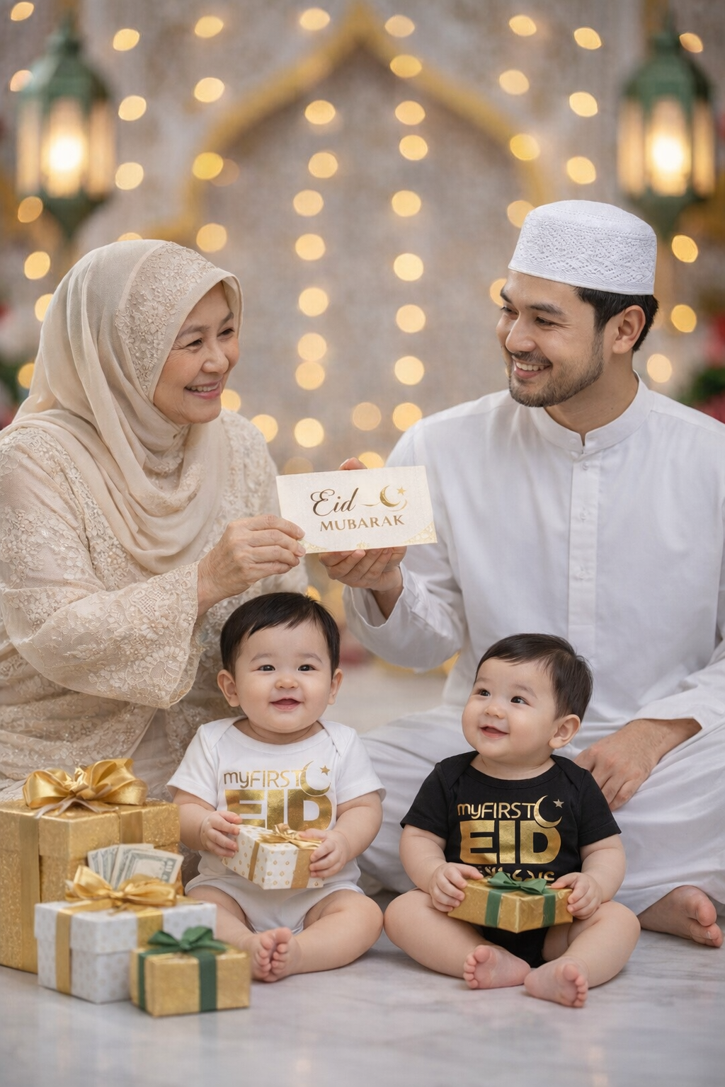 My First Eid Baby Romper - High Quality Digital Printing Bodysuit