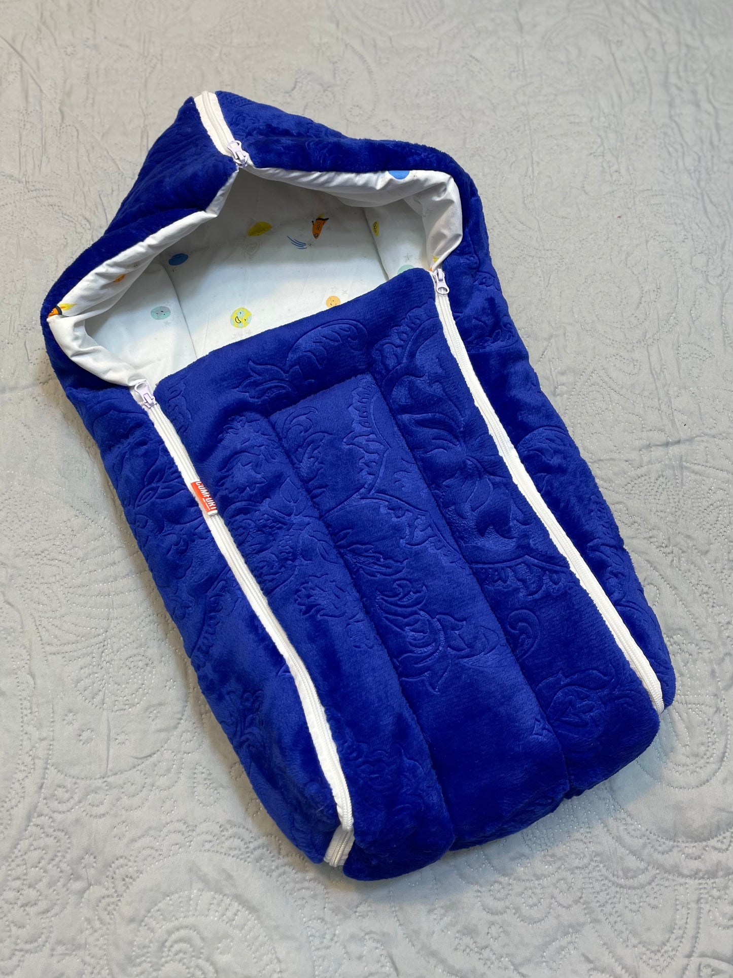 Premium Quality Fleece Hooded Carry Nest & Sleeping Bag (Navy Blue)