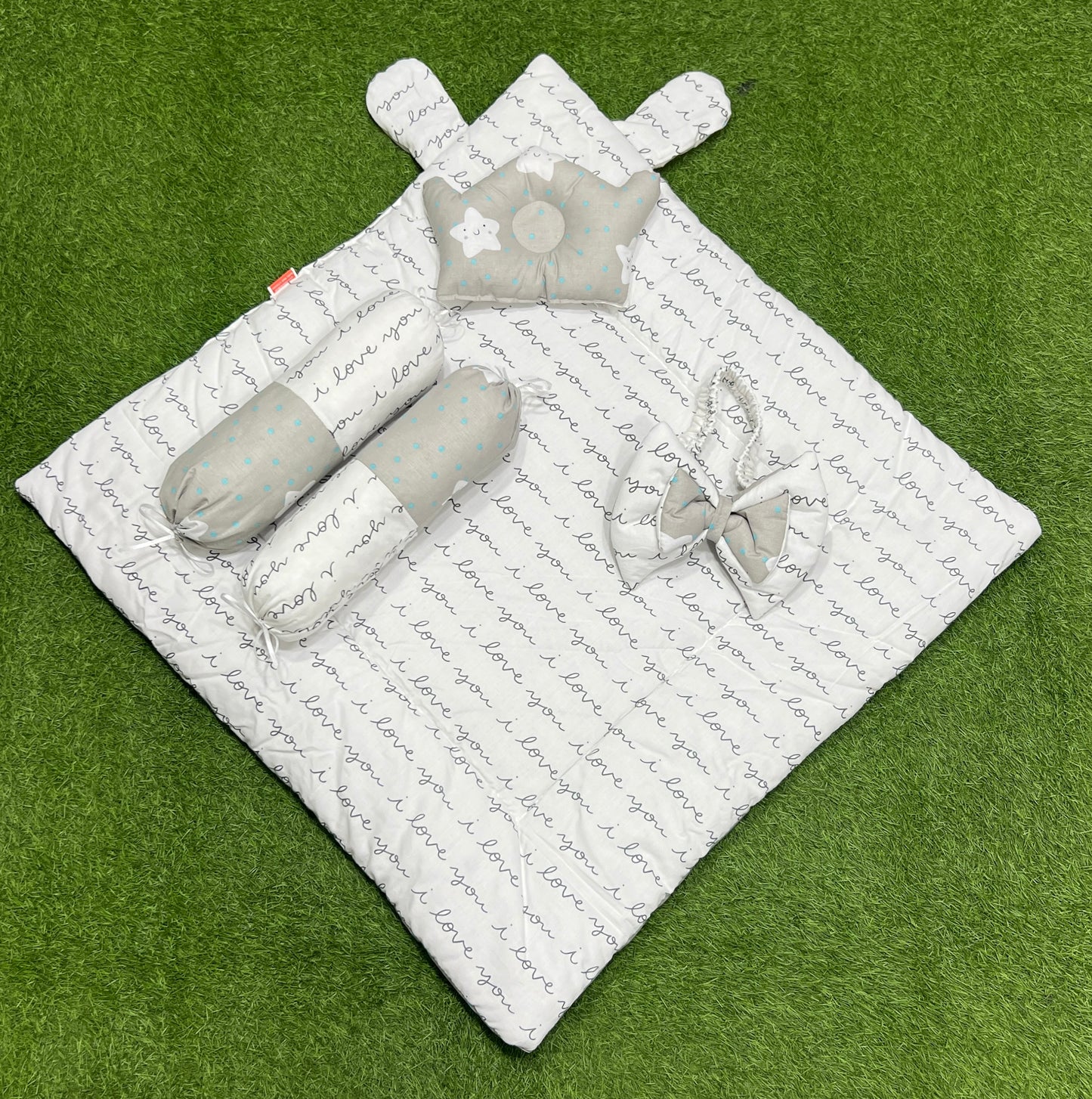 5pcs 2in1 Carry Nest plus Comforter (Grey and White)