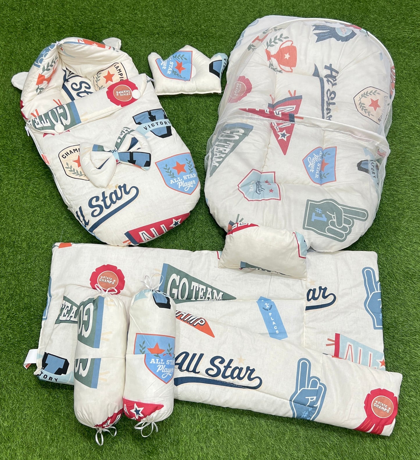 7pcs Fancy And Stylish Baby Bedding Set - - Beige