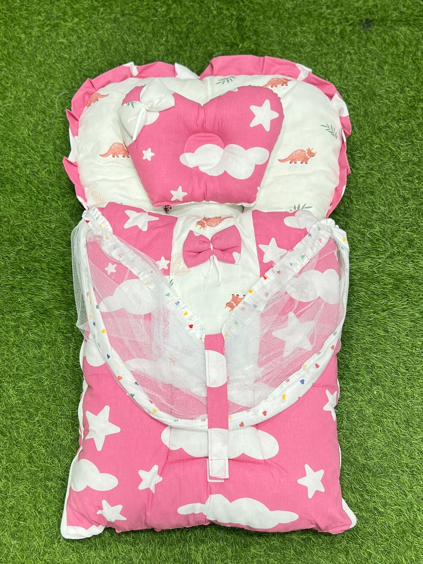 Export Quality Carry Nest With Mosquito Net / Sleeping Bag (pink)