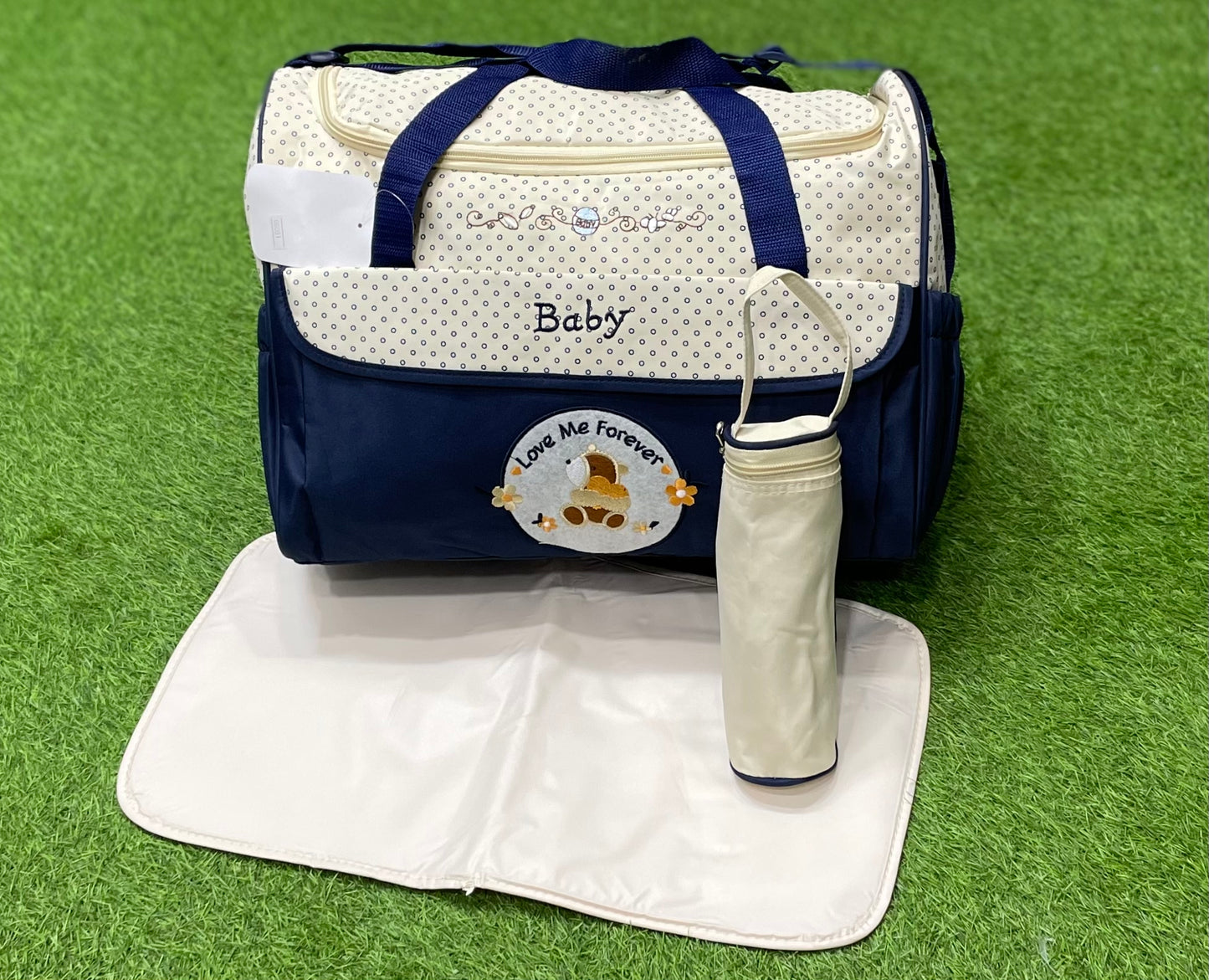 Imported Newborn 3pcs Large Maternity Bag Set - Navy Blue