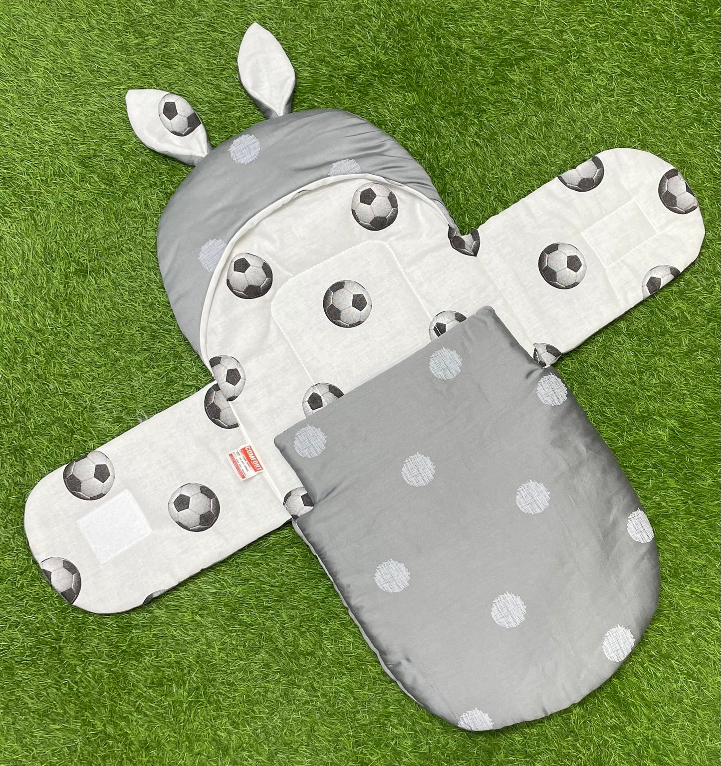 Rabbit Swaddle Wrap - Cotton (Grey Silk)