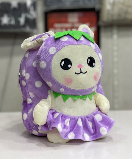 Baby Stuffed Toy School Bag - Purple Doll