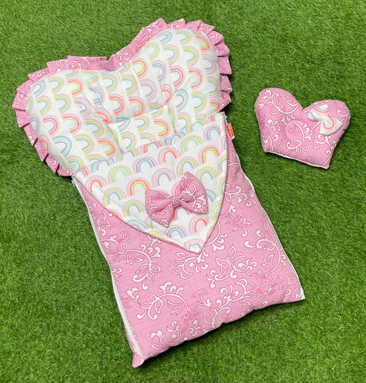 Heart Shaped Style Fancy Carry Nest - Pink Rainbow