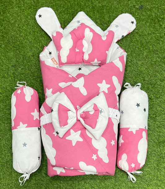 5pcs 2in1 Carry Nest plus Comforter (Pink)