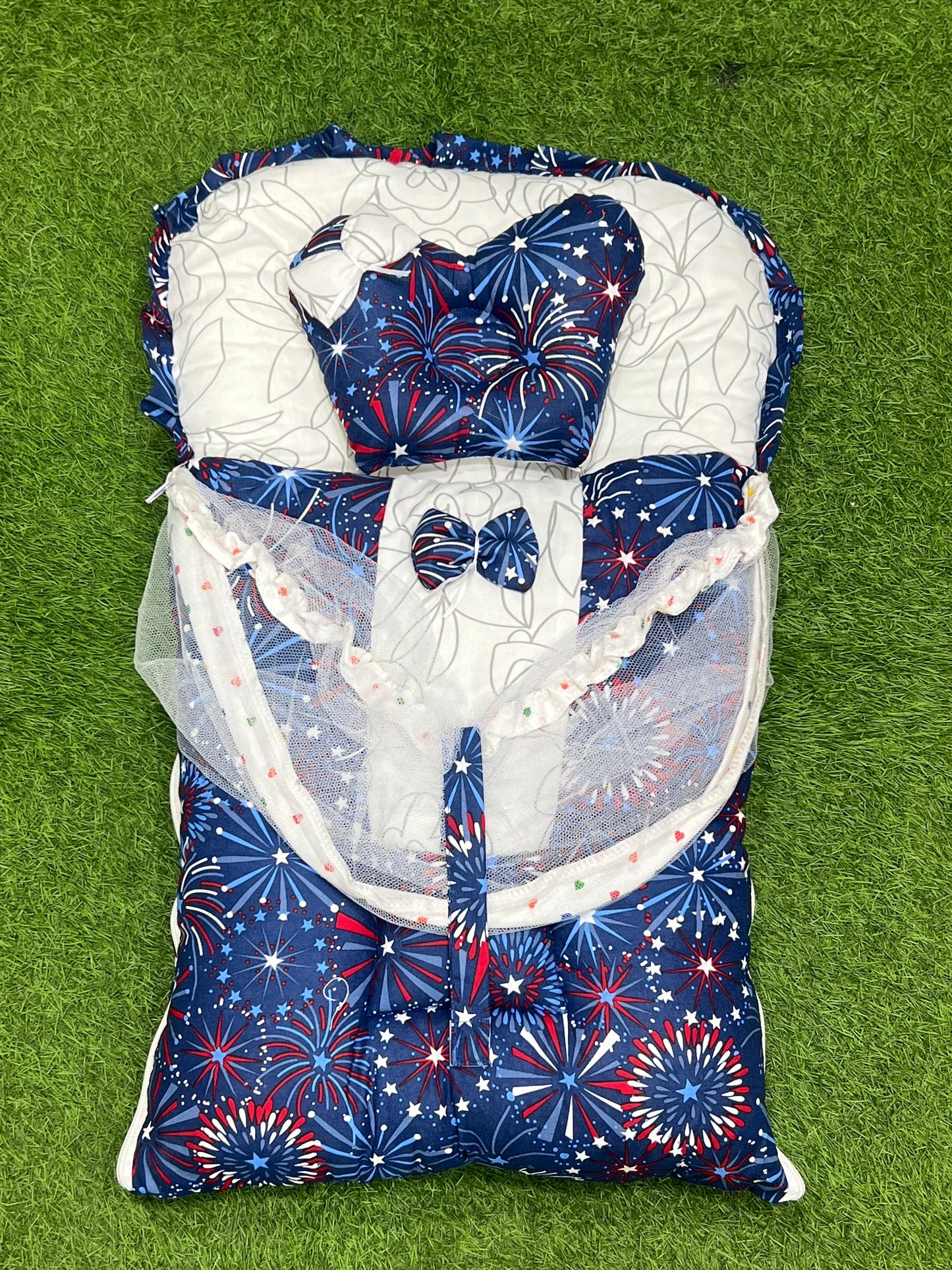 Export Quality Carry Nest With Mosquito Net / Sleeping Bag (Blue Galaxy)