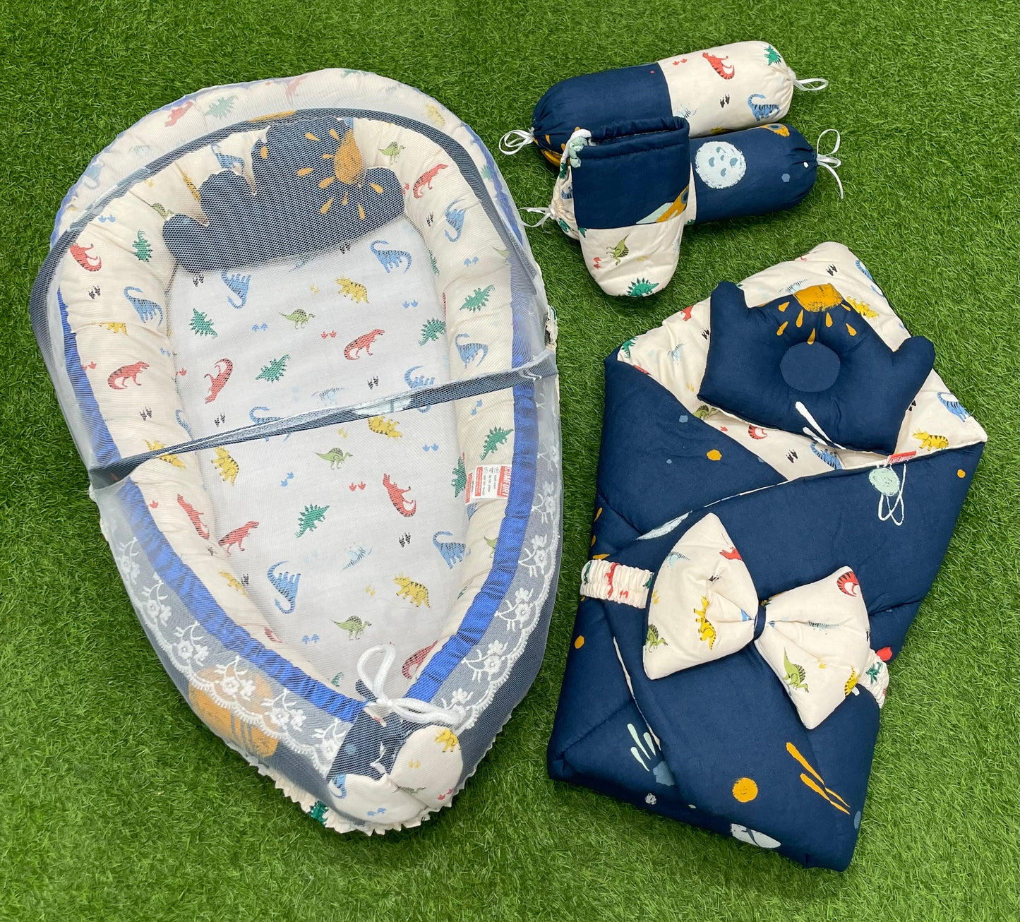 9pcs Baby Snuggle Bed Set -- Blue Galaxy Prime