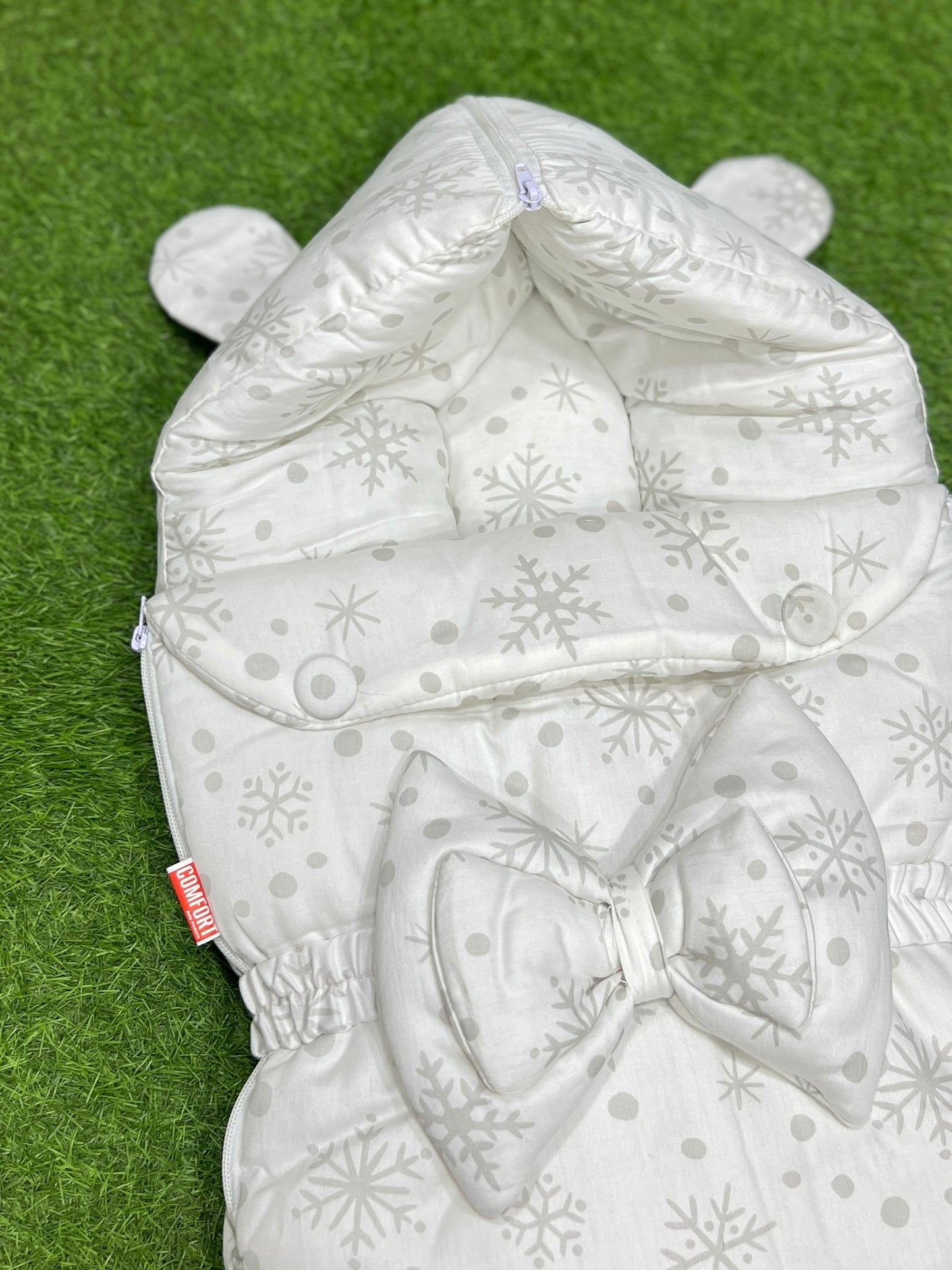 Double Bow Carry Nest (Silky White)*