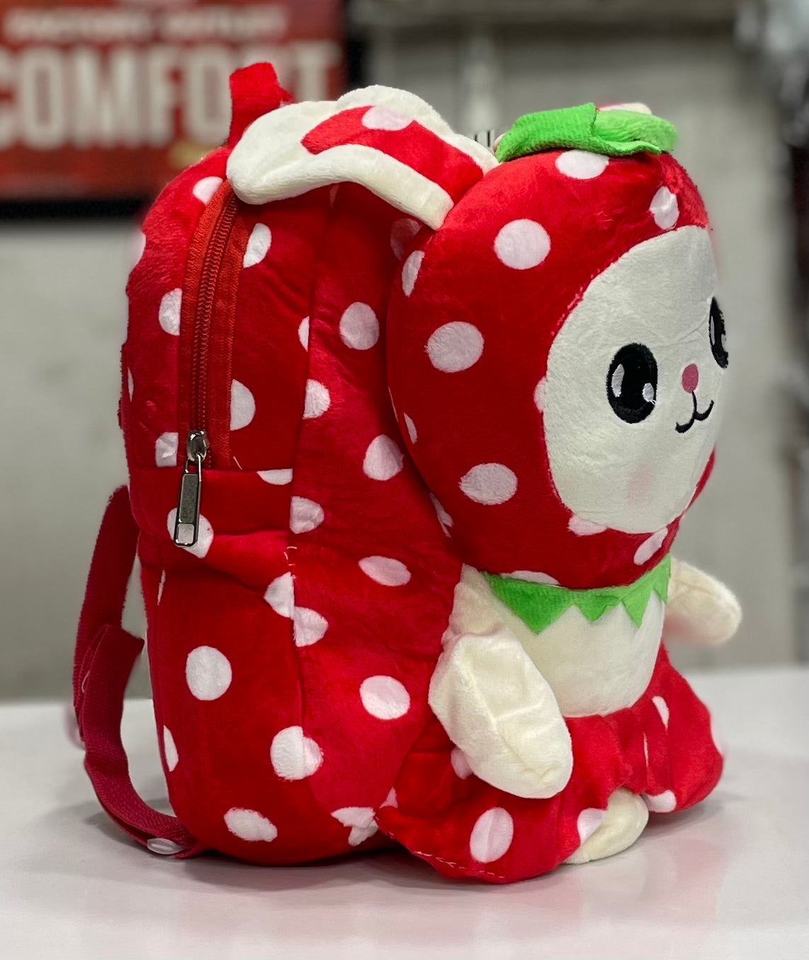 Baby Stuffed Toy School Bag - Red Doll