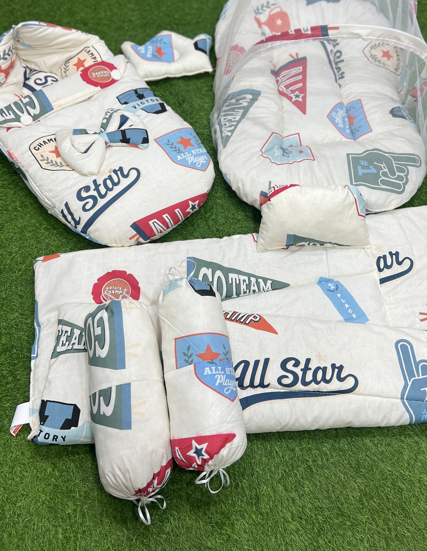 7pcs Fancy And Stylish Baby Bedding Set - - Beige