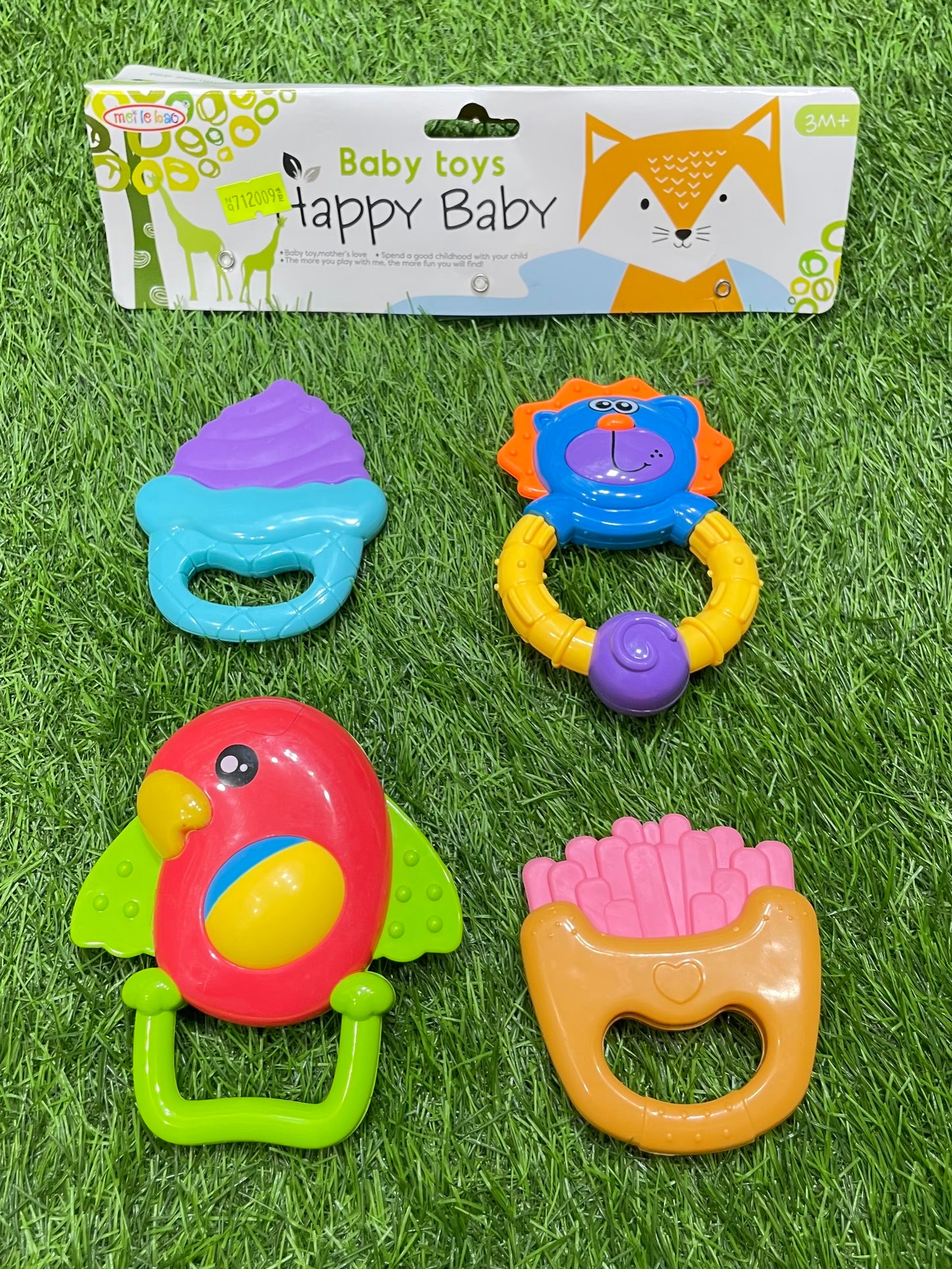 4pcs Newborn Rattle set (food grade)