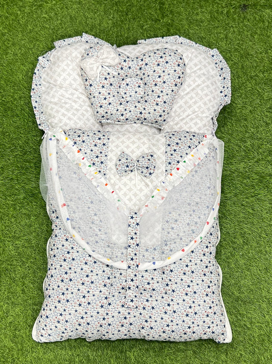 Export Quality Carry Nest With Mosquito Net / Sleeping Bag (Star White)