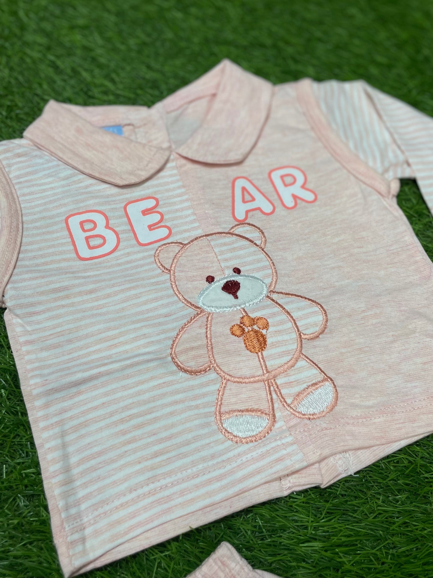 Bear Style Newborn Suit (peachy pink)